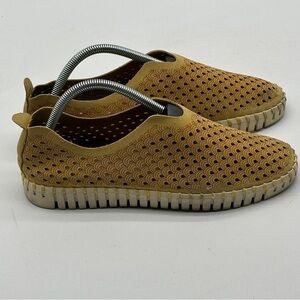 Ilse Jacobsen Tulip EU 41  GOLDENROD Perforated Slip-on Sneakers Shoes 10
